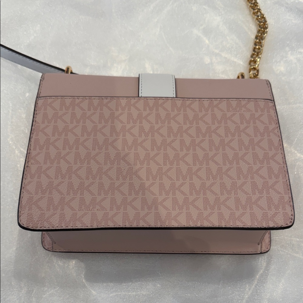 Michael Kors Blush and White Crossbody Bag - Picture 3 of 4